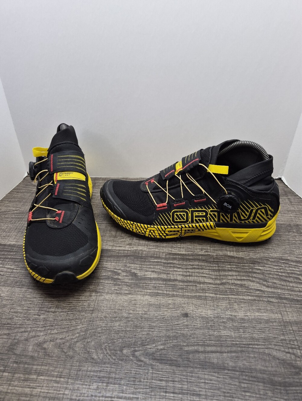 La Sportiva Cyklon Trail Running Shoes Men’s Size 8 BOA Black Yellow